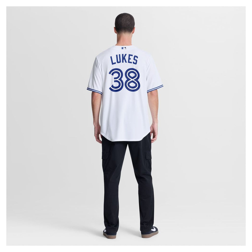 Men's Toronto Blue Jays Nathan Lukes White Home Replica MLB Baseball Jersey - view 5