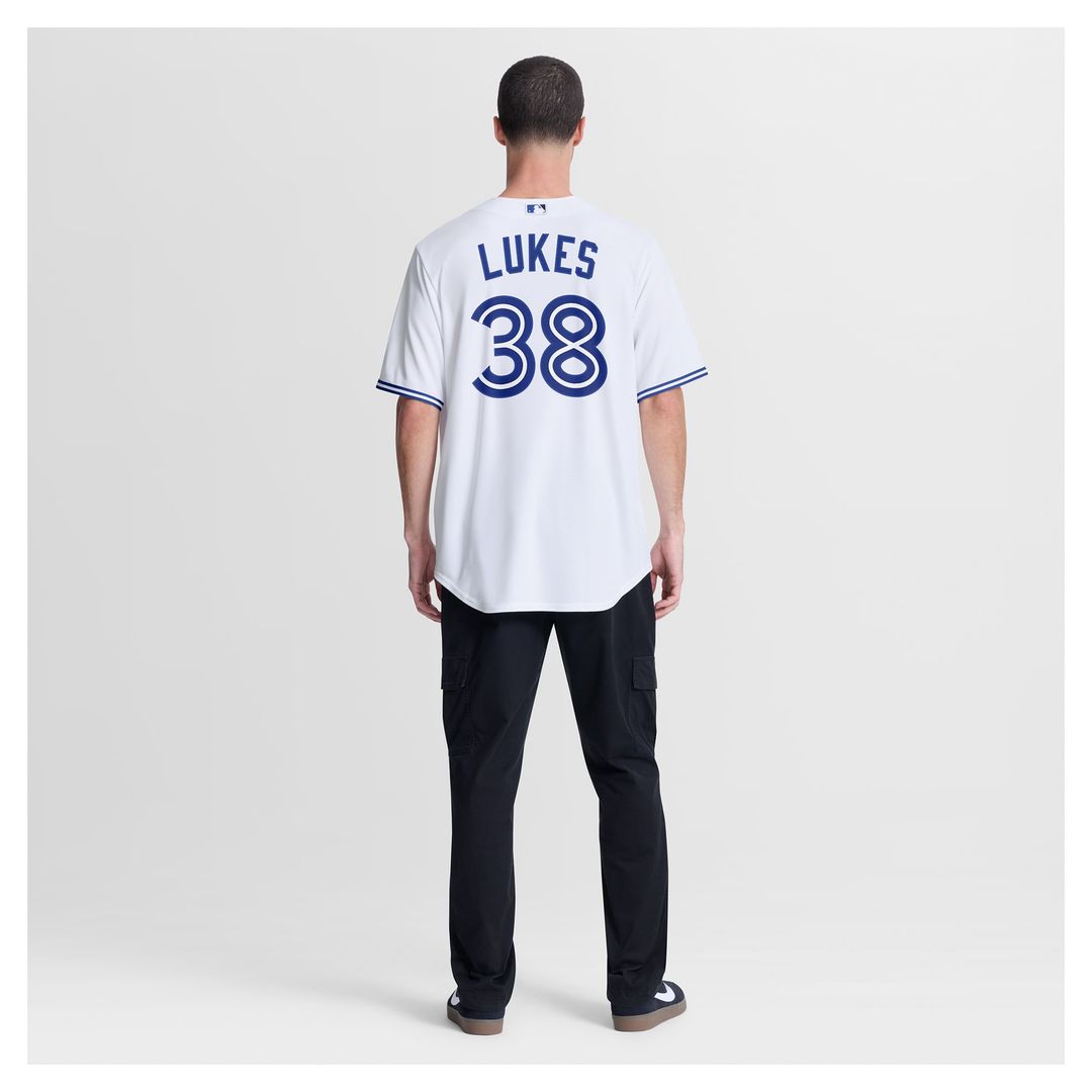 Men's Toronto Blue Jays Nathan Lukes White Home Replica MLB Baseball Jersey - view 5