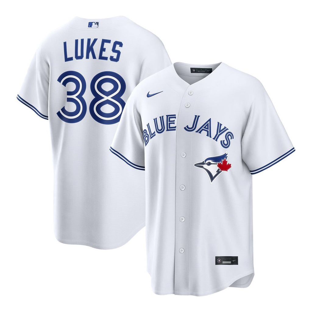 Men's Toronto Blue Jays Nathan Lukes White Home Replica MLB Baseball Jersey - view 1