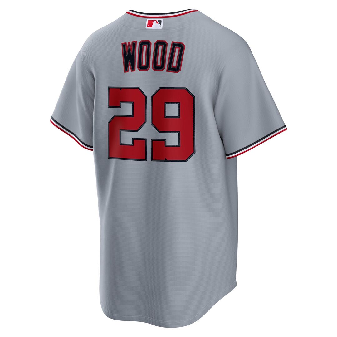 Men's Washington Nationals James Wood Gray Road Replica MLB Baseball Jersey - view 3