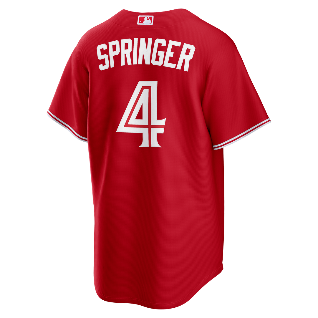 Men's Toronto Blue Jays George Springer Red Canada Day Replica MLB Baseball Jersey - view 3