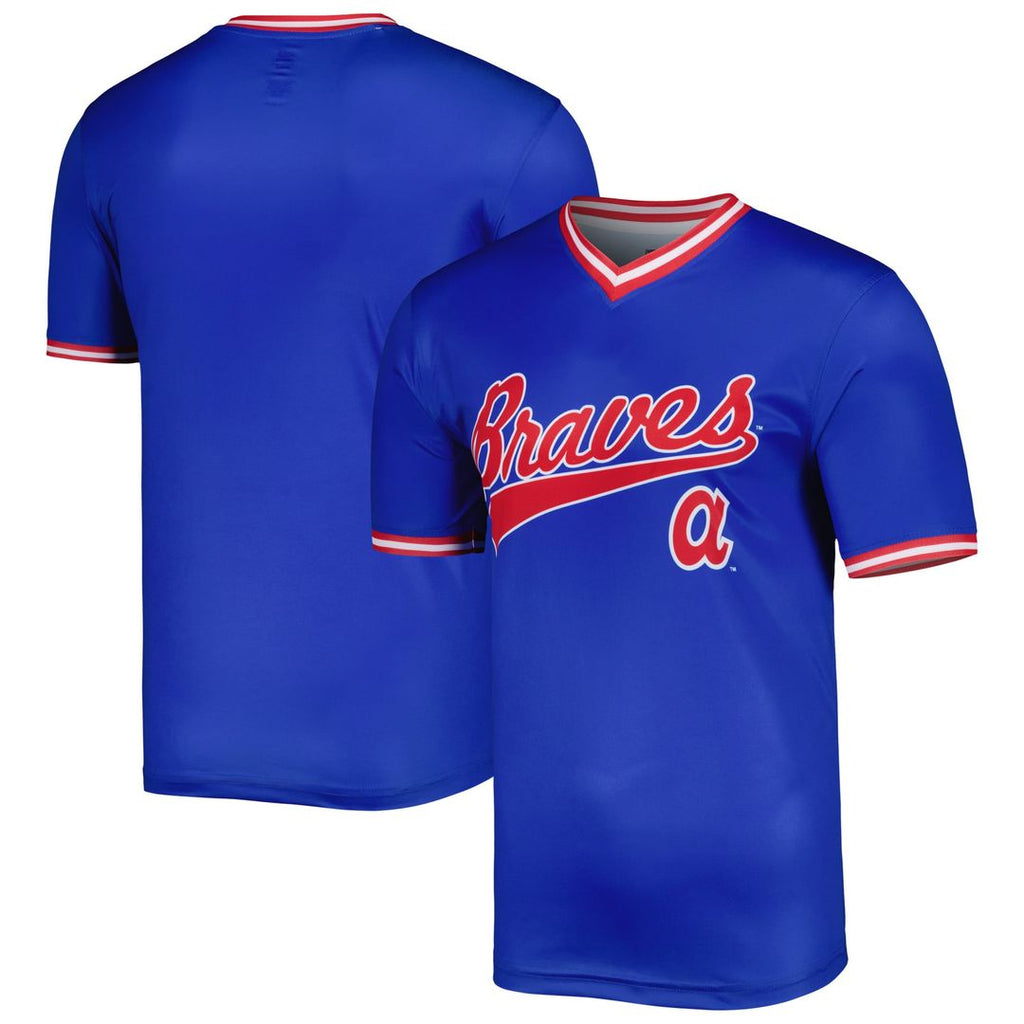 Men's Atlanta Braves Royal Cooperstown Collection MLB Baseball Jersey - view 1