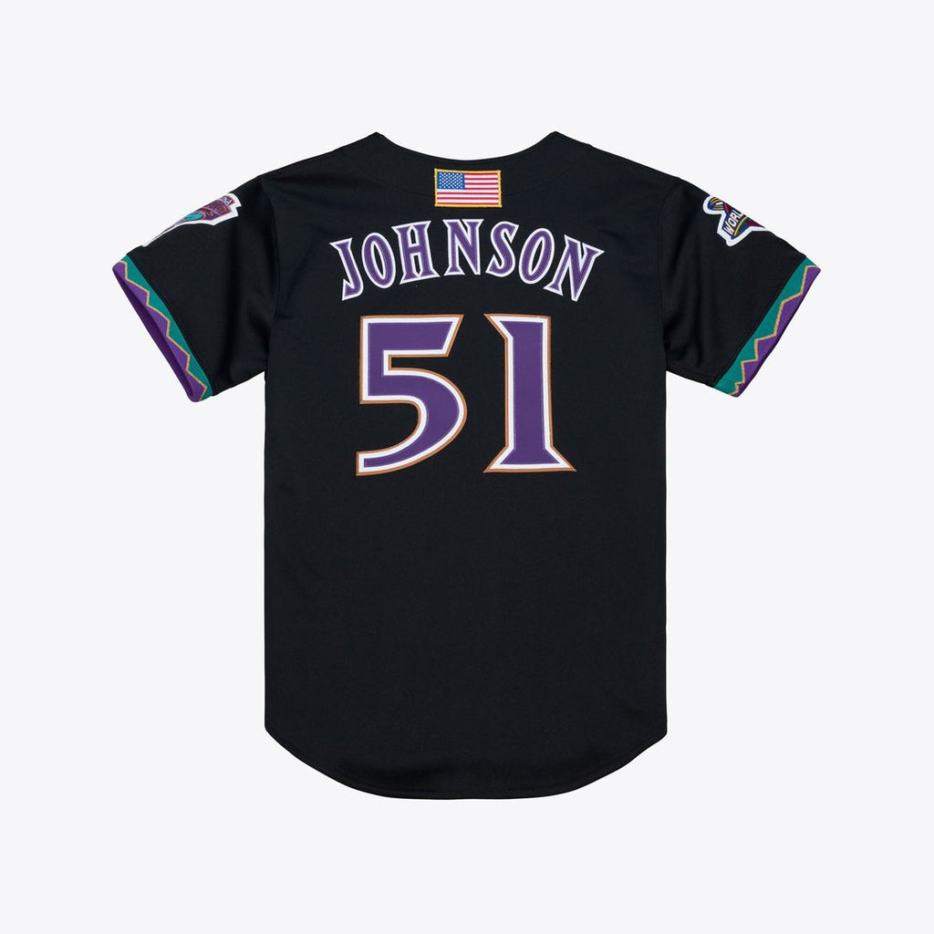 Men's Arizona Diamondbacks Randy Johnson Purple 2000 Throwback MLB Baseball Jersey - view 22