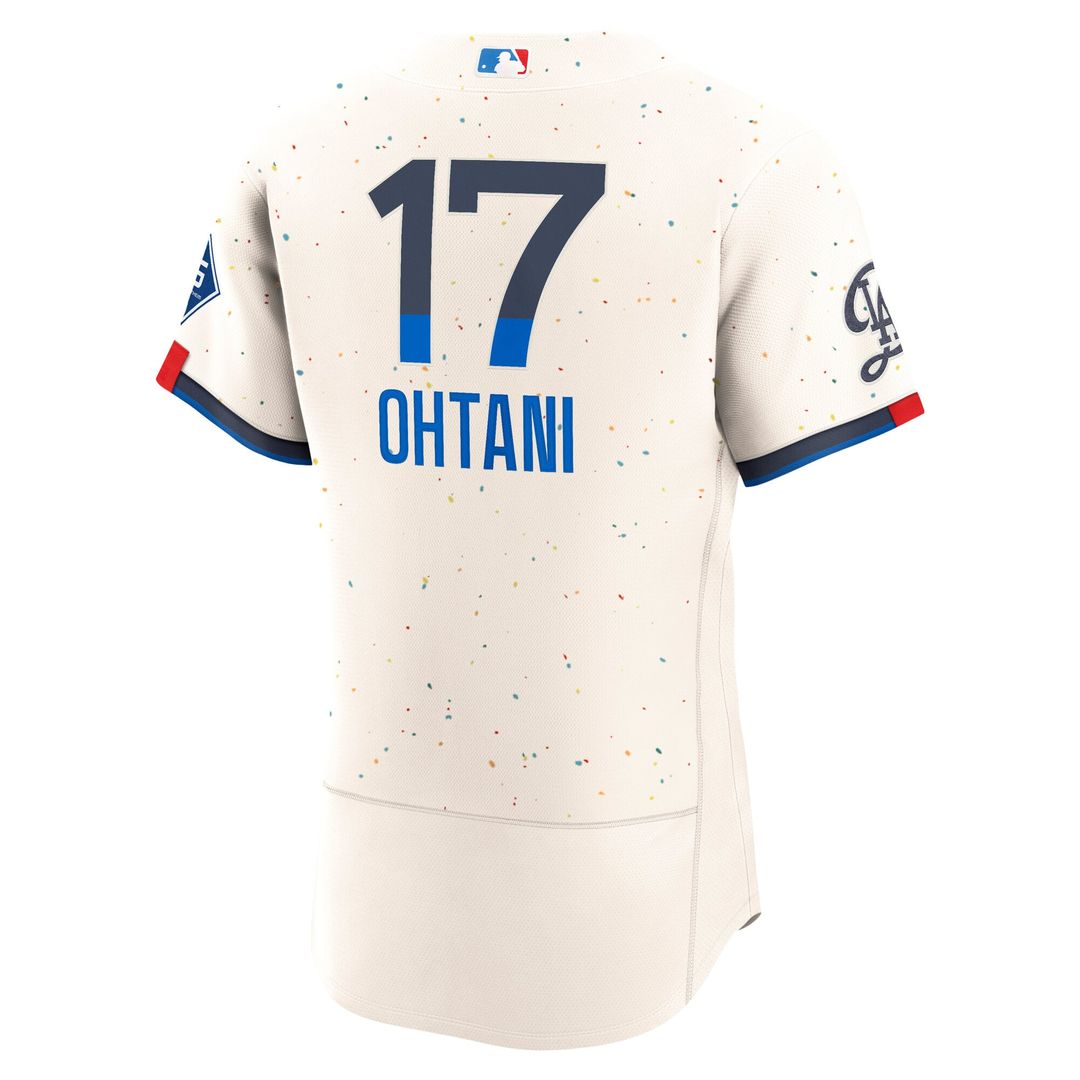 Men's Los Angeles Dodgers Shohei Ohtani Cream City Connect Sponsor Patch MLB Baseball Jersey - view 3