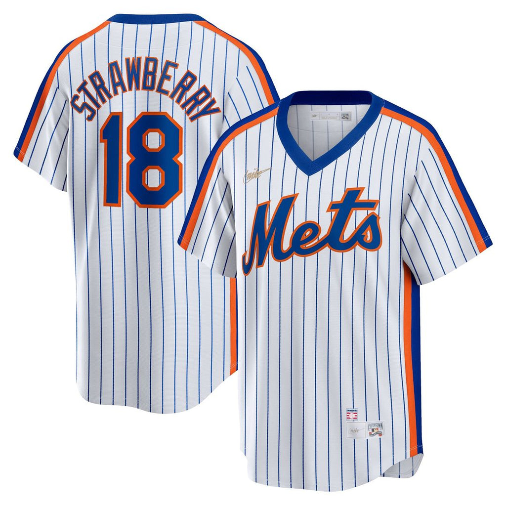 Men's New York Mets Darryl Strawberry White Home Cooperstown Collection MLB Baseball Jersey - view 1