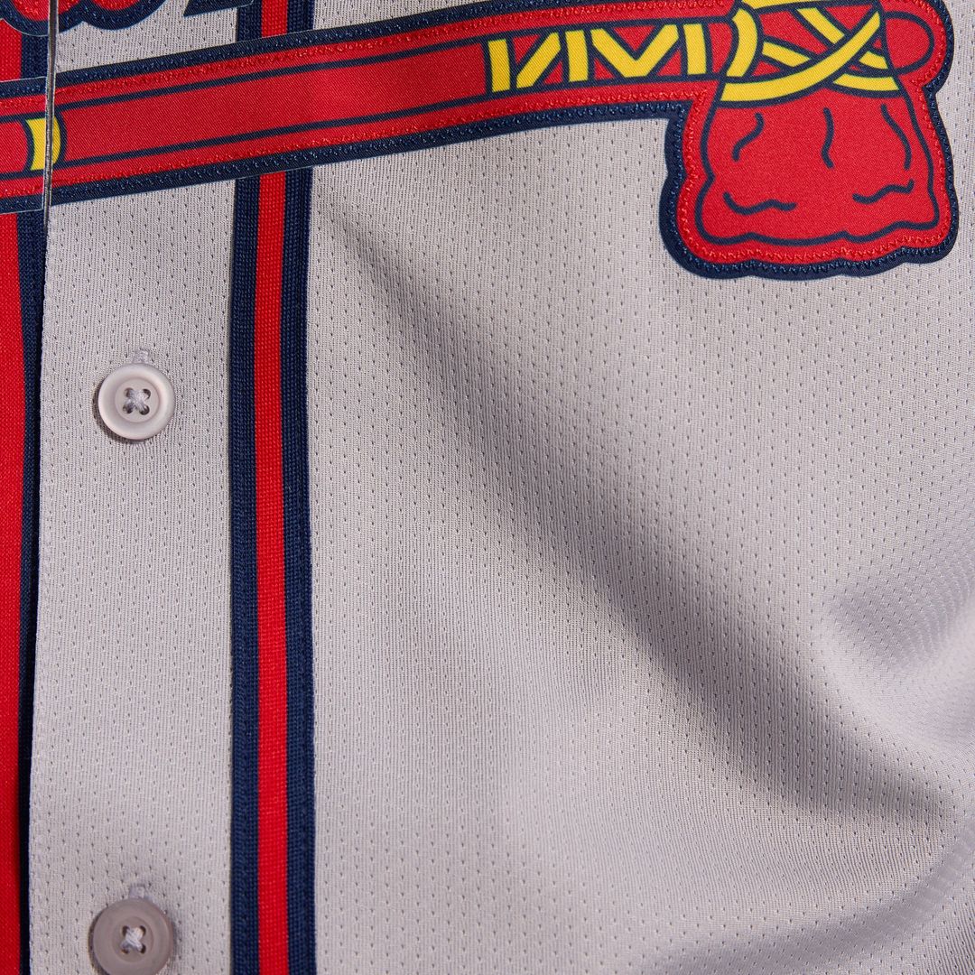 Men's Atlanta Braves Ozzie Albies Gray Road Limited MLB Baseball Jersey - view 14