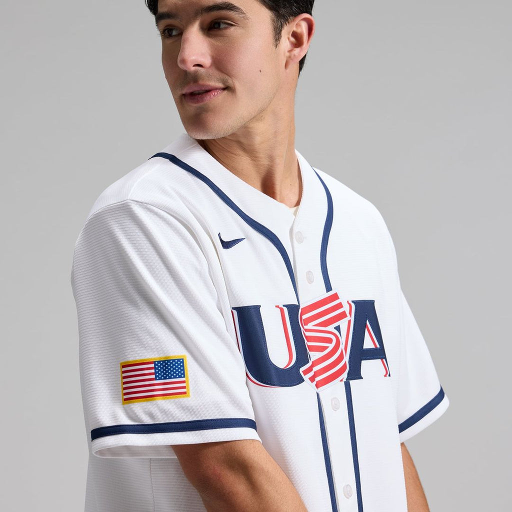 Men's USA Baseball Aaron Judge White 2026 World Baseball Classic Home Stadium MLB Baseball Jersey - view 7