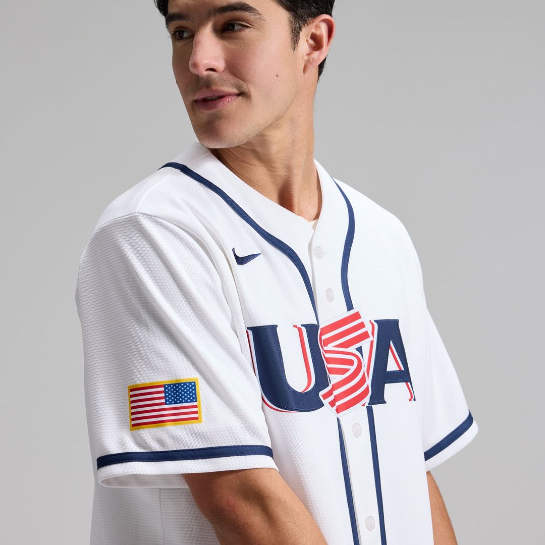 Men's USA Baseball Aaron Judge White 2026 World Baseball Classic Home Stadium MLB Baseball Jersey - view 7