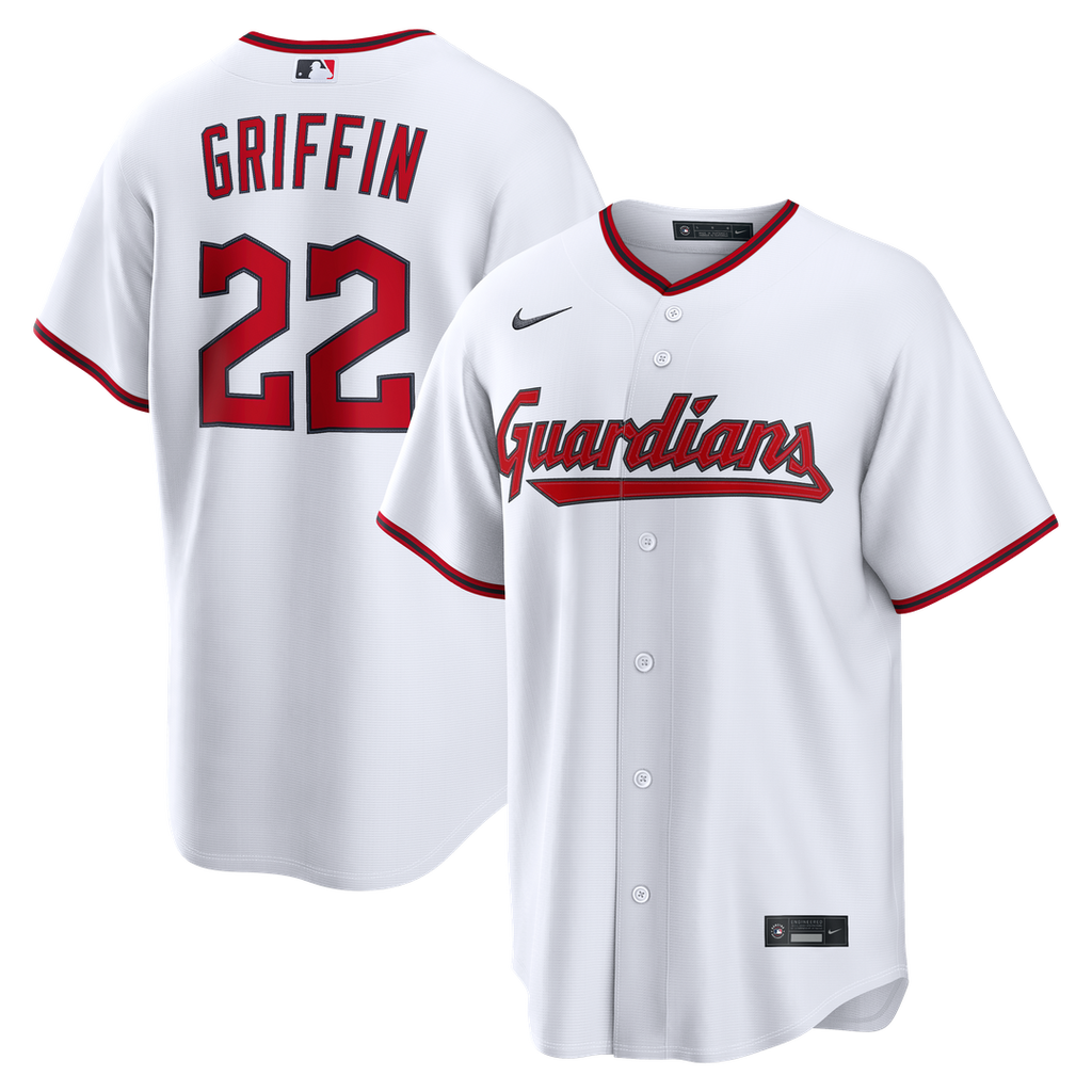 Men's Cleveland Guardians Foster Griffin White Home Replica MLB Baseball Jersey - view 1