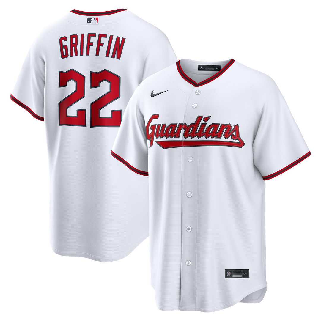Men's Cleveland Guardians Foster Griffin White Home Replica MLB Baseball Jersey - view 1