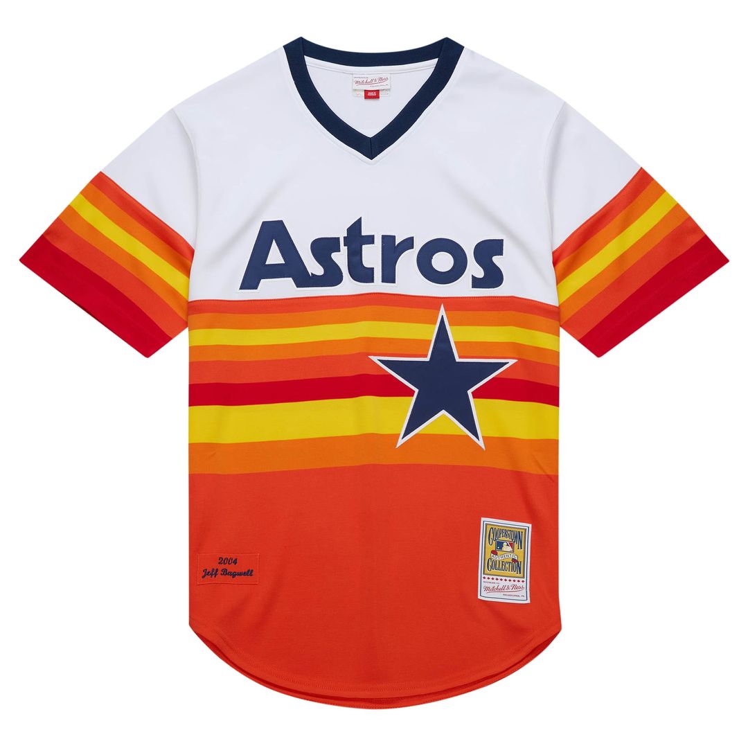 Men's Houston Astros Jeff Bagwell White 2004 Cooperstown Collection Throwback MLB Baseball Jersey - view 2