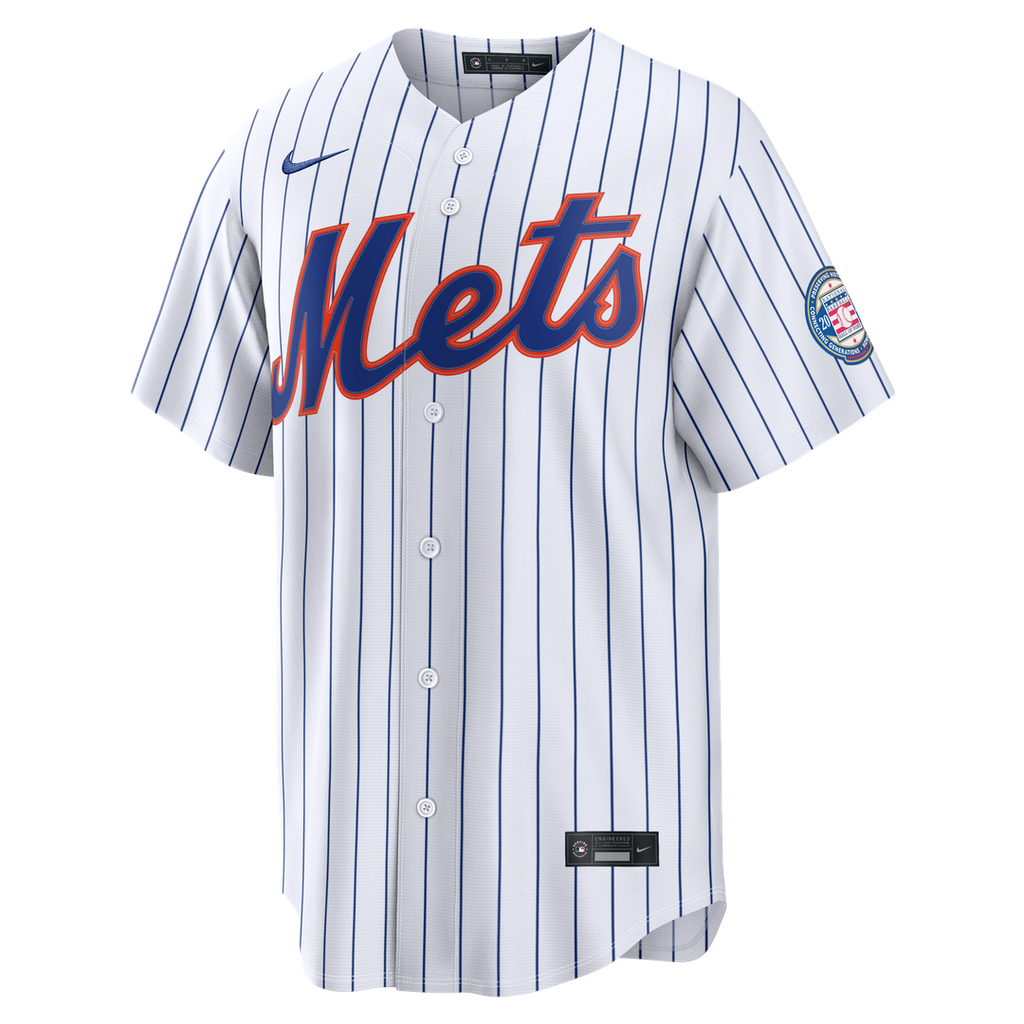 Men's New York Mets Carlos Beltran White Home Replica 2026 Hall of Fame Patch MLB Baseball Jersey - view 2