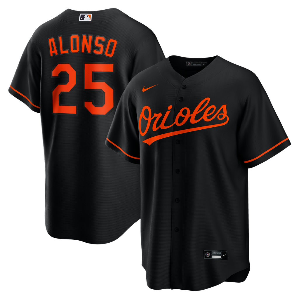 Men's Baltimore Orioles Pete Alonso Black Alternate Replica MLB Baseball Jersey - view 1