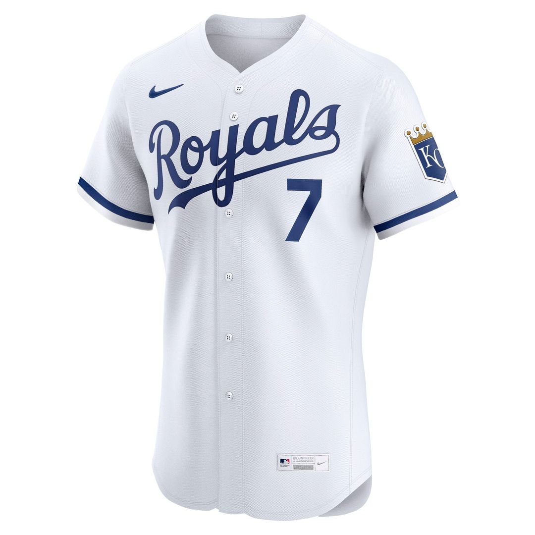 Men's Kansas City Royals Bobby Witt Jr. Royal Alternate 2 Elite MLB Baseball Jersey - view 20