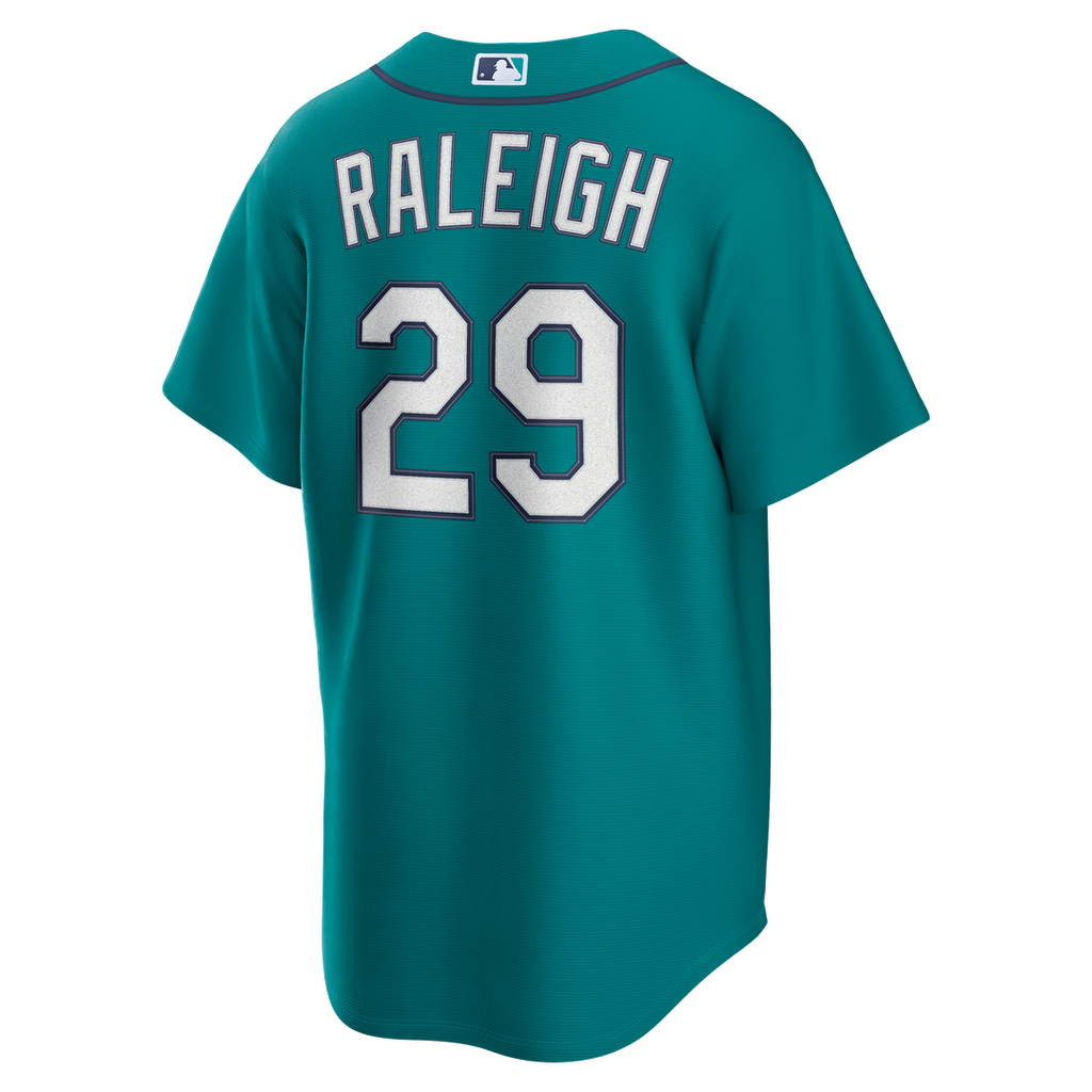 Men's Seattle Mariners Cal Raleigh Teal Alternate Replica MLB Baseball Jersey - view 3