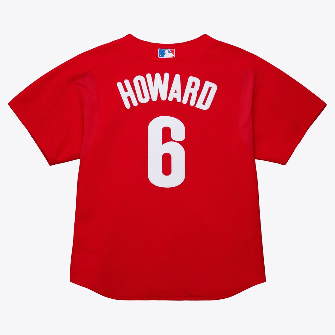 Men's Philadelphia Phillies Ryan Howard Red Big & Tall Cooperstown Mesh Batting Practice MLB Baseball Jersey - view 3