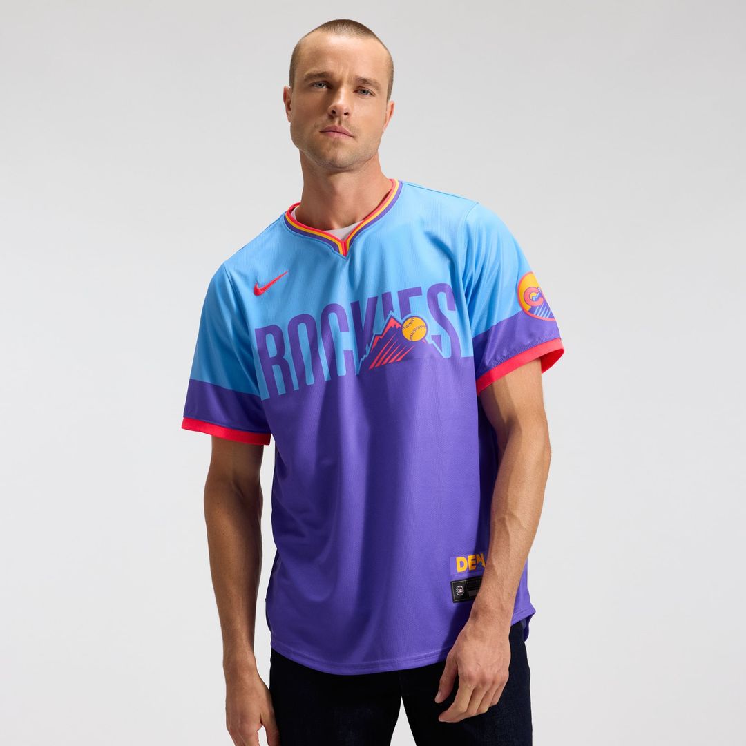 Men's Colorado Rockies Purple/Light Blue 2025 City Connect Limited MLB Baseball Jersey - view 1