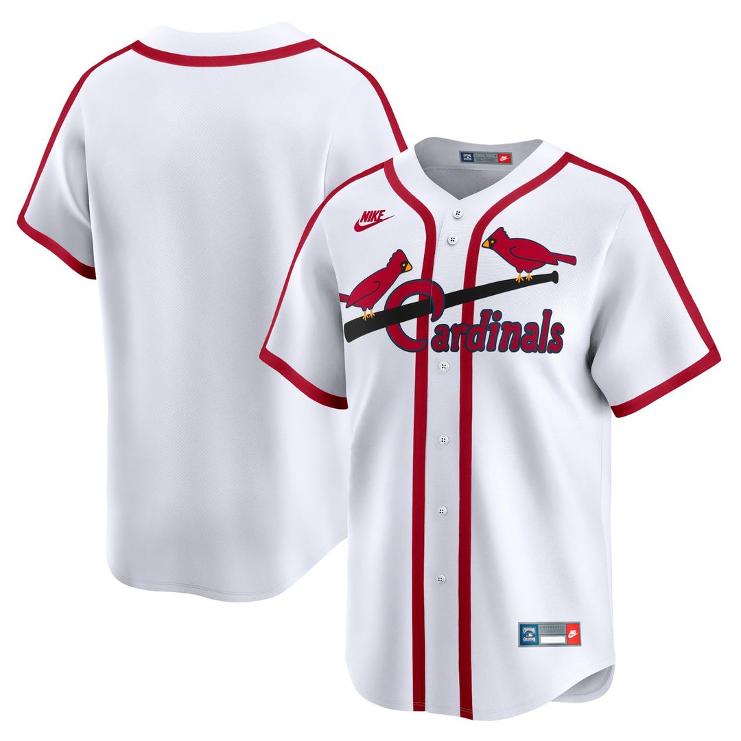 Men's St. Louis Cardinals White Cooperstown Collection Limited MLB Baseball Jersey - view 1
