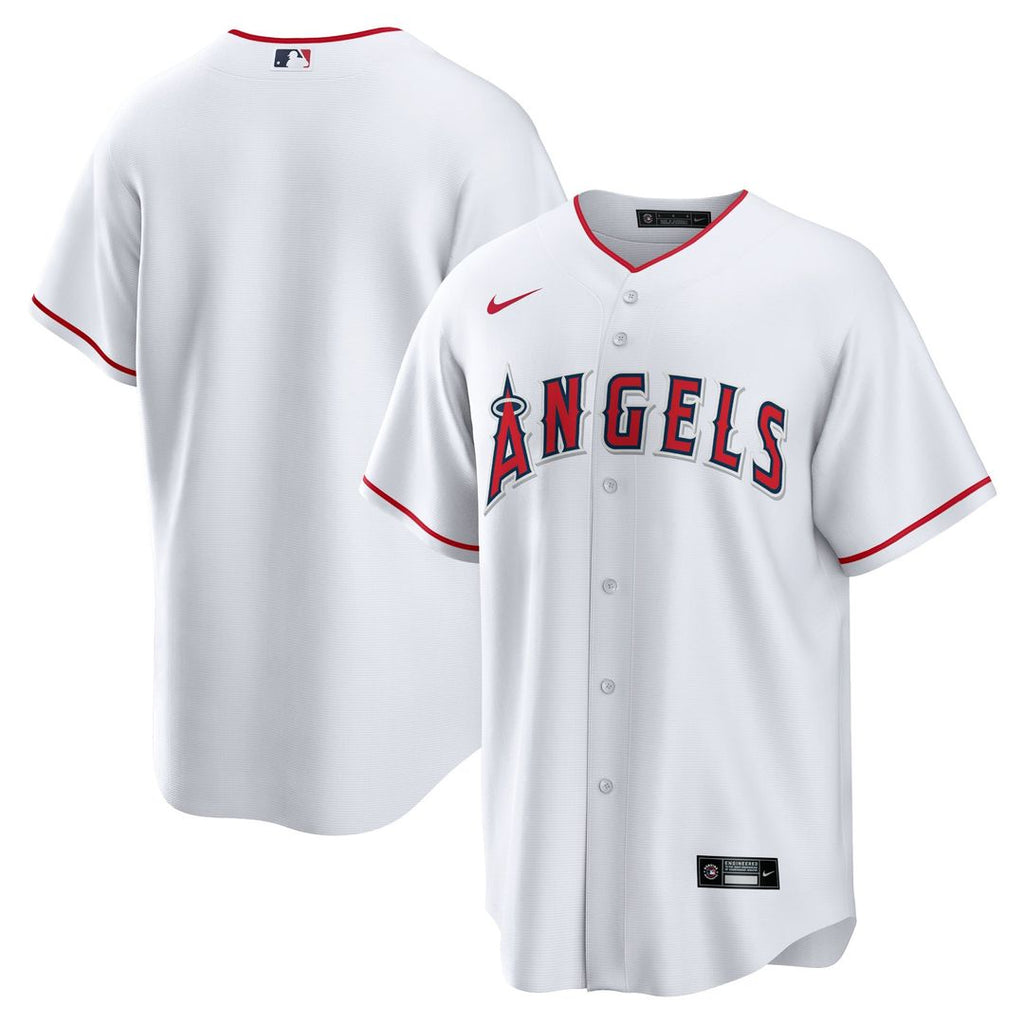 Men's Los Angeles Angels White Home Blank Replica MLB Baseball Jersey - view 1
