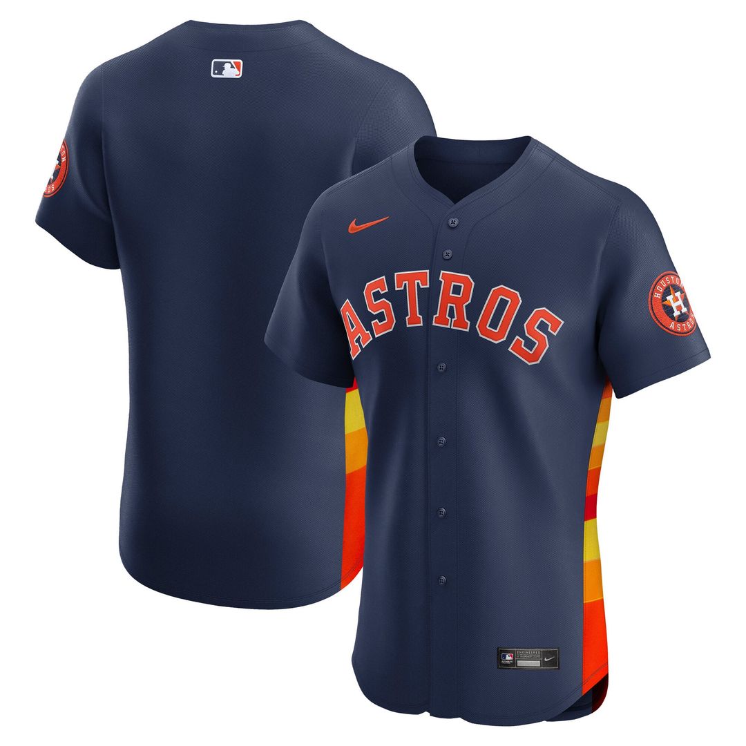 Men's Houston Astros Orange Alternate Elite MLB Baseball Jersey - view 7