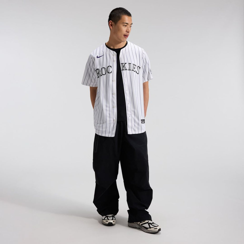Men's Colorado Rockies White Home Limited MLB Baseball Jersey - view 3