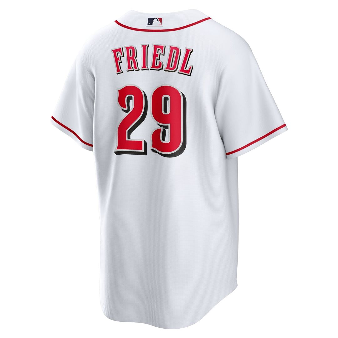Men's Cincinnati Reds TJ Friedl White Home Replica MLB Baseball Jersey - view 3