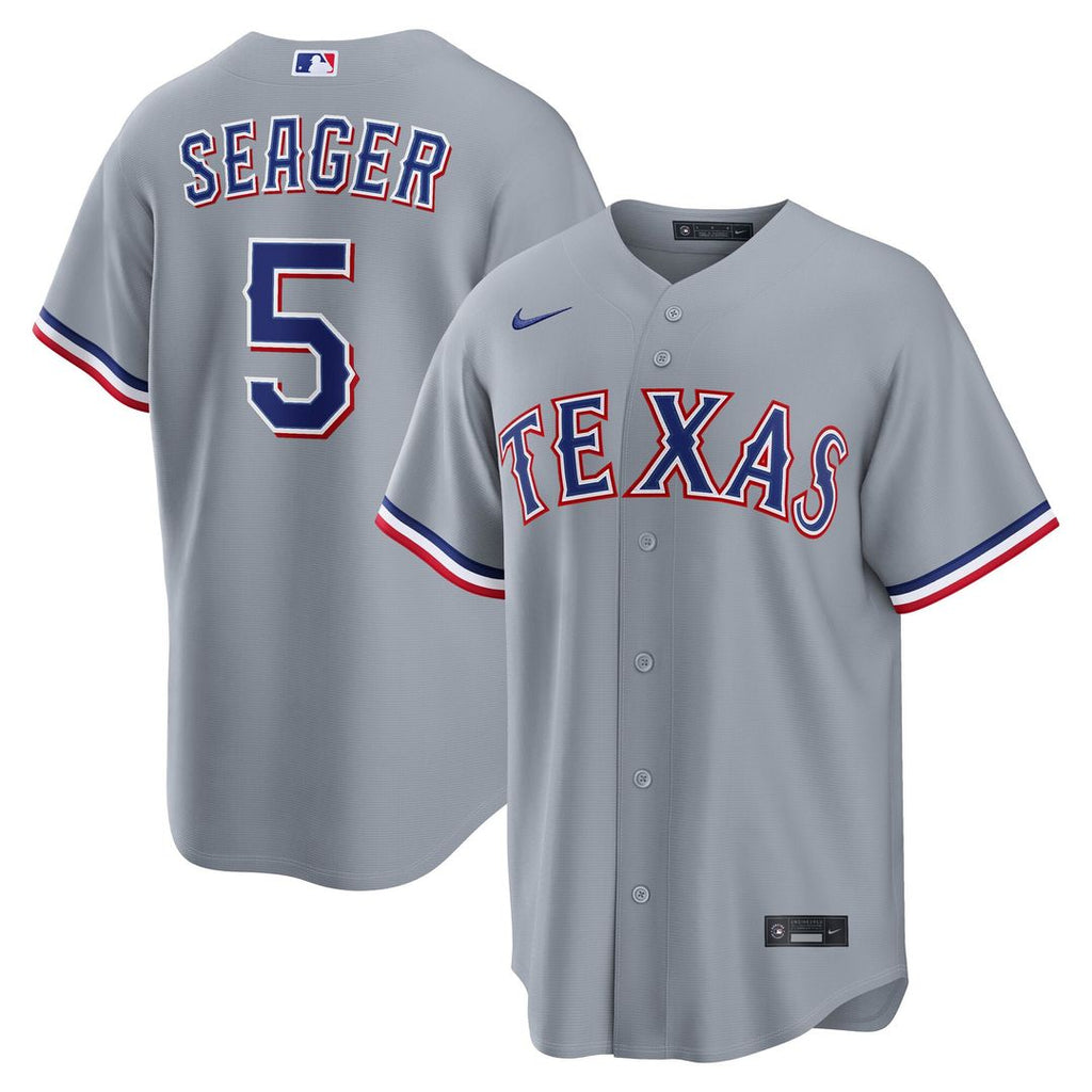 Men's Texas Rangers Corey Seager Gray Road Replica MLB Baseball Jersey - view 4