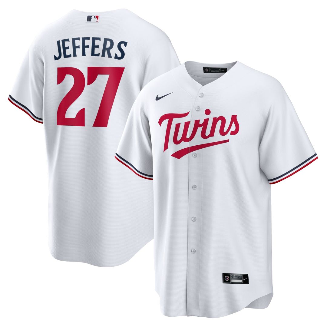 Men's Minnesota Twins Ryan Jeffers White Home Replica MLB Baseball Jersey - view 1