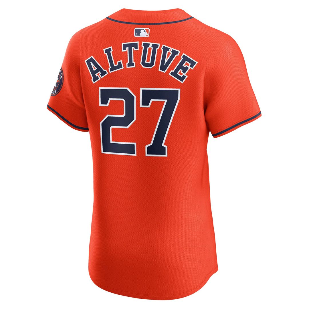 Men's Houston Astros Jose Altuve Orange Alternate Elite MLB Baseball Jersey - view 6