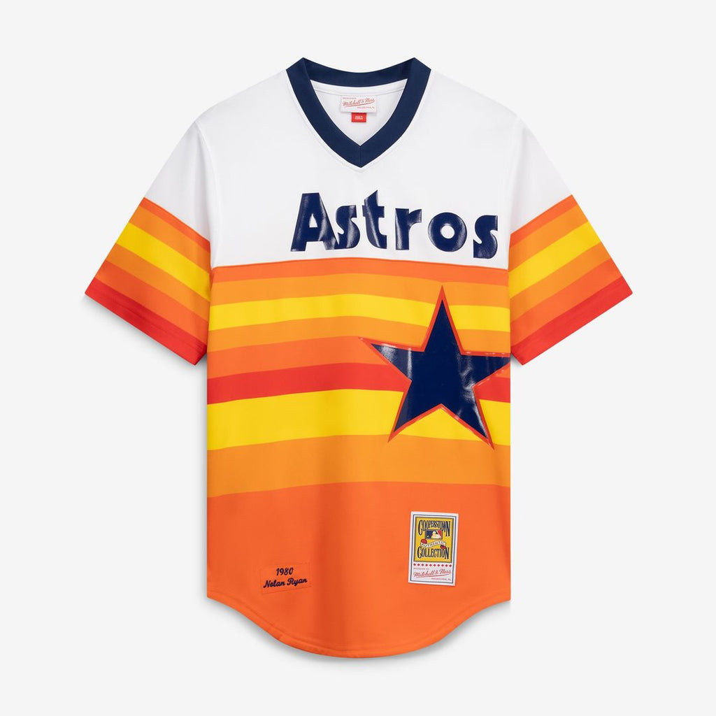 Men's Houston Astros Nolan Ryan White Throwback MLB Baseball Jersey - view 2