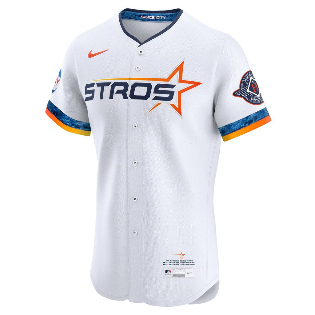 Men's Houston Astros White 2025 City Connect Elite MLB Baseball Jersey - view 2