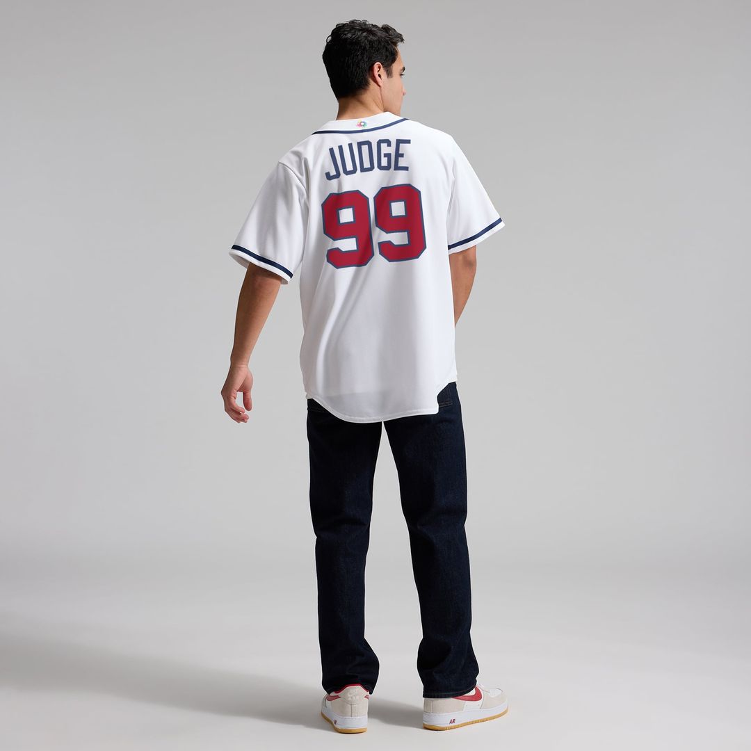 Men's USA Baseball Aaron Judge White 2026 World Baseball Classic Home Stadium MLB Baseball Jersey - view 5