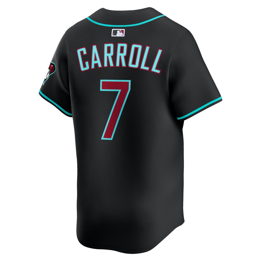 Men's Arizona Diamondbacks Corbin Carroll Black Alternate Limited MLB Baseball Jersey - view 6