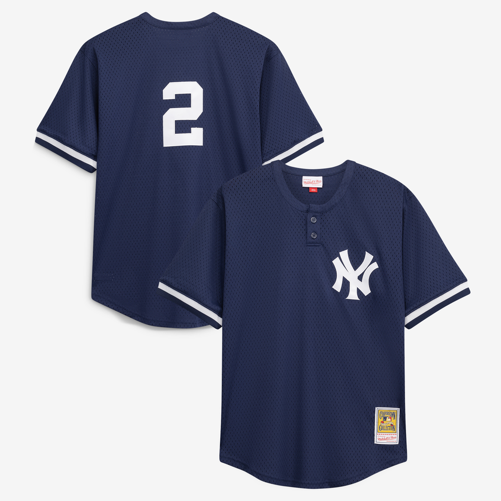 Men's New York Yankees Derek Jeter Navy Big & Tall Batting Practice Replica MLB Baseball Jersey - view 1