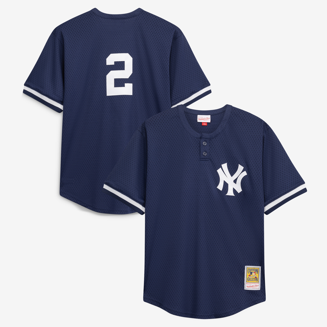 Men's New York Yankees Derek Jeter Navy Big & Tall Batting Practice Replica MLB Baseball Jersey - view 1