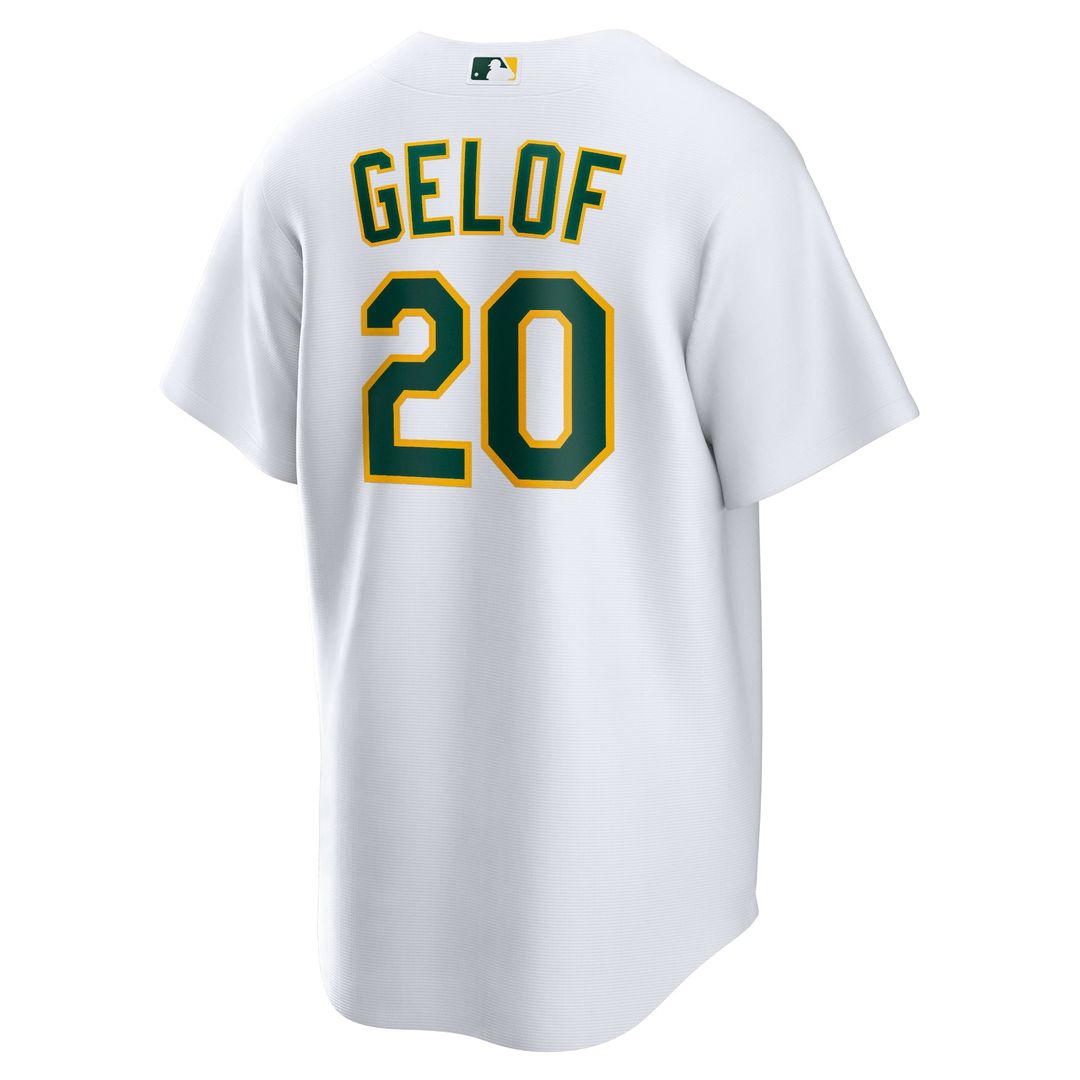 Men's Athletics Zack Gelof White Home Replica MLB Baseball Jersey - view 3