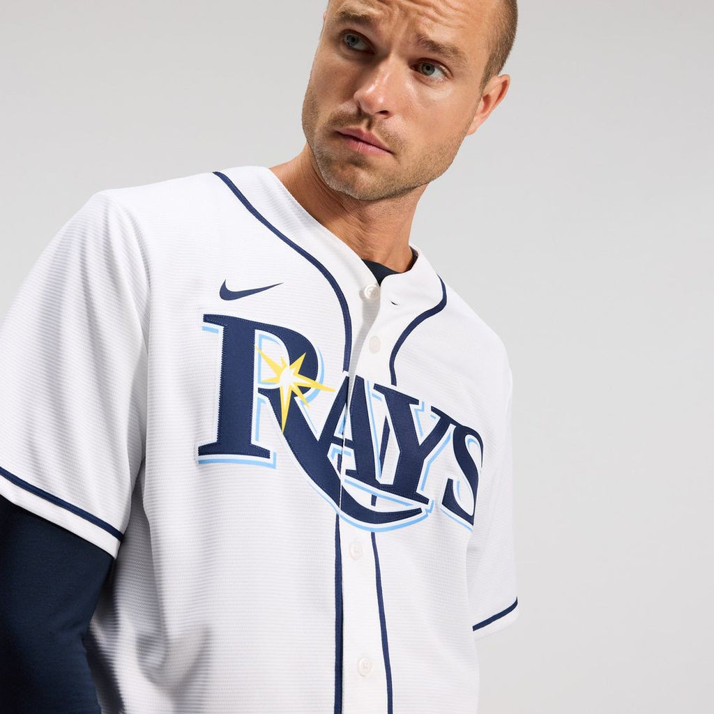 Men's Tampa Bay Rays Yandy Díaz White Home Replica MLB Baseball Jersey - view 11