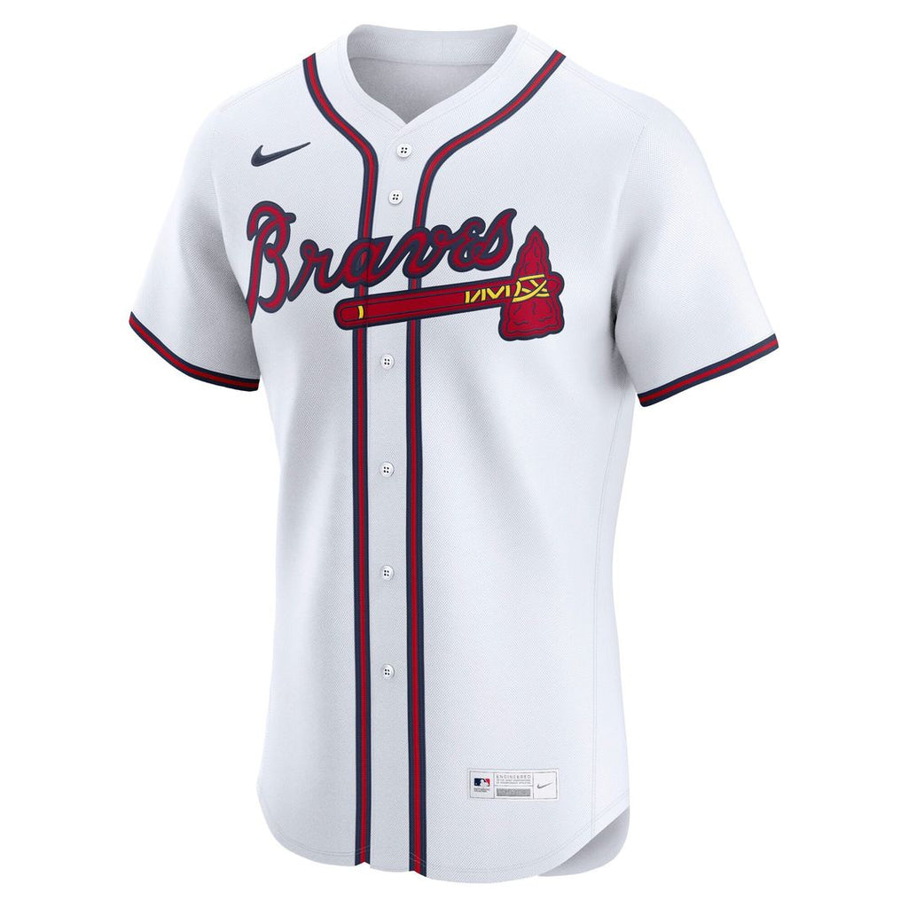 Men's Atlanta Braves Navy Alternate Elite MLB Baseball Jersey - view 11