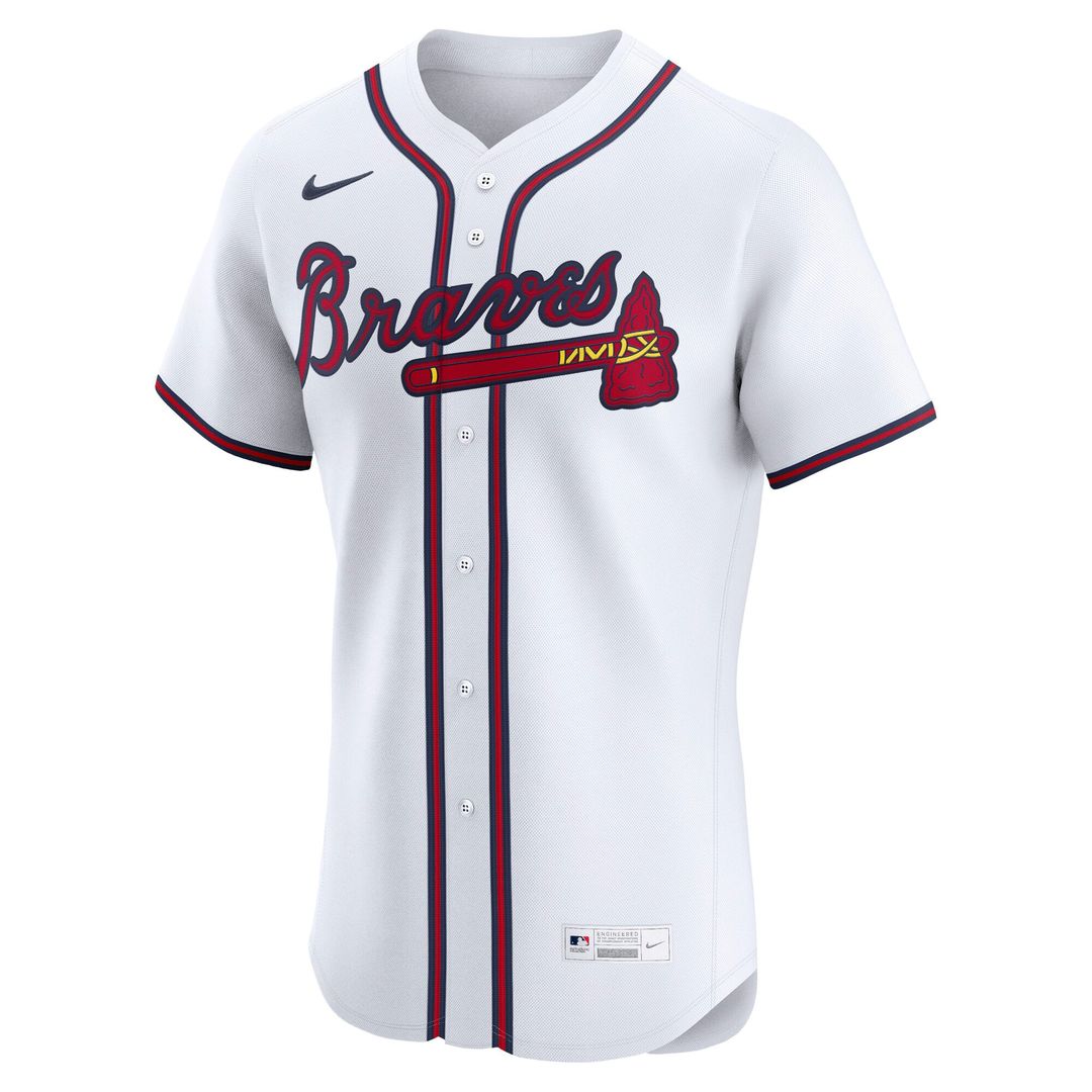 Men's Atlanta Braves Navy Alternate Elite MLB Baseball Jersey - view 11