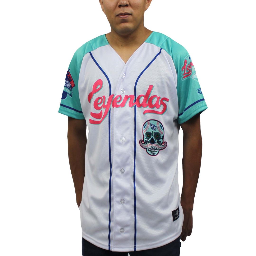 Men's Lexington Legends White/Teal Copa Replica MLB Baseball Jersey - view 1