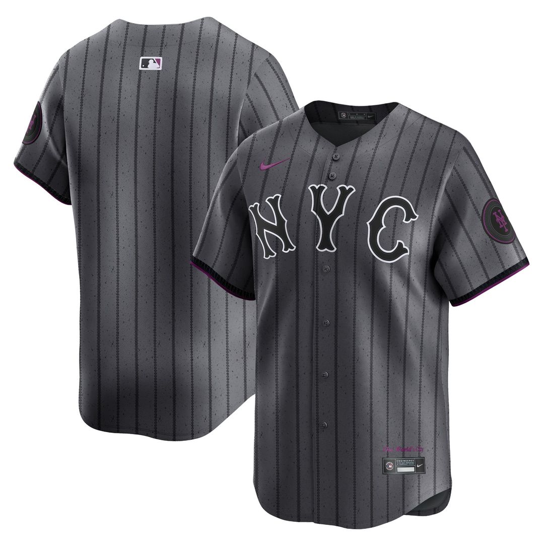 Men's New York Mets Graphite 2024 City Connect Limited MLB Baseball Jersey - view 1