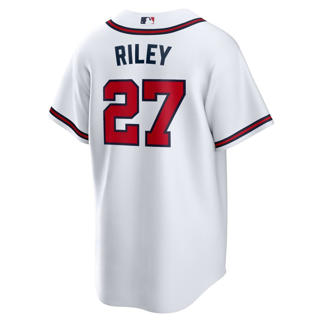 Men's Atlanta Braves Austin Riley White Home Replica MLB Baseball Jersey - view 3