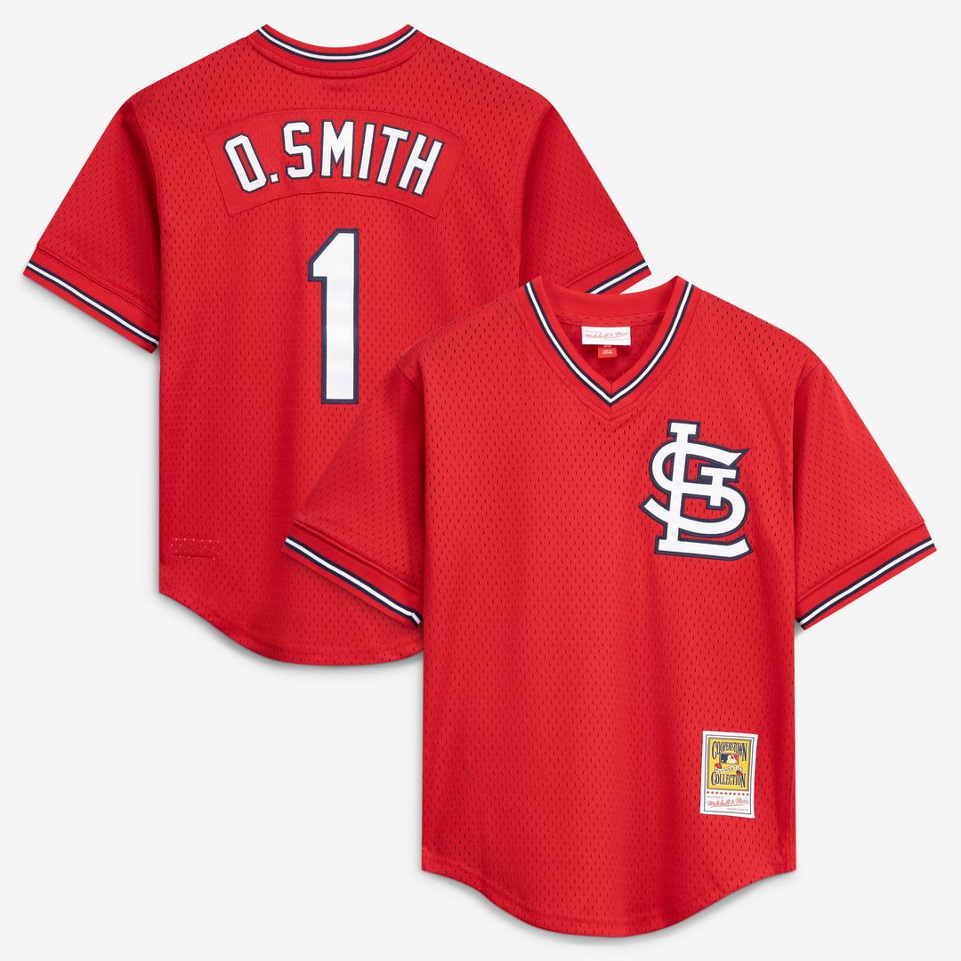 Men's St. Louis Cardinals Ozzie Smith Navy Batting Practice MLB Baseball Jersey - view 15