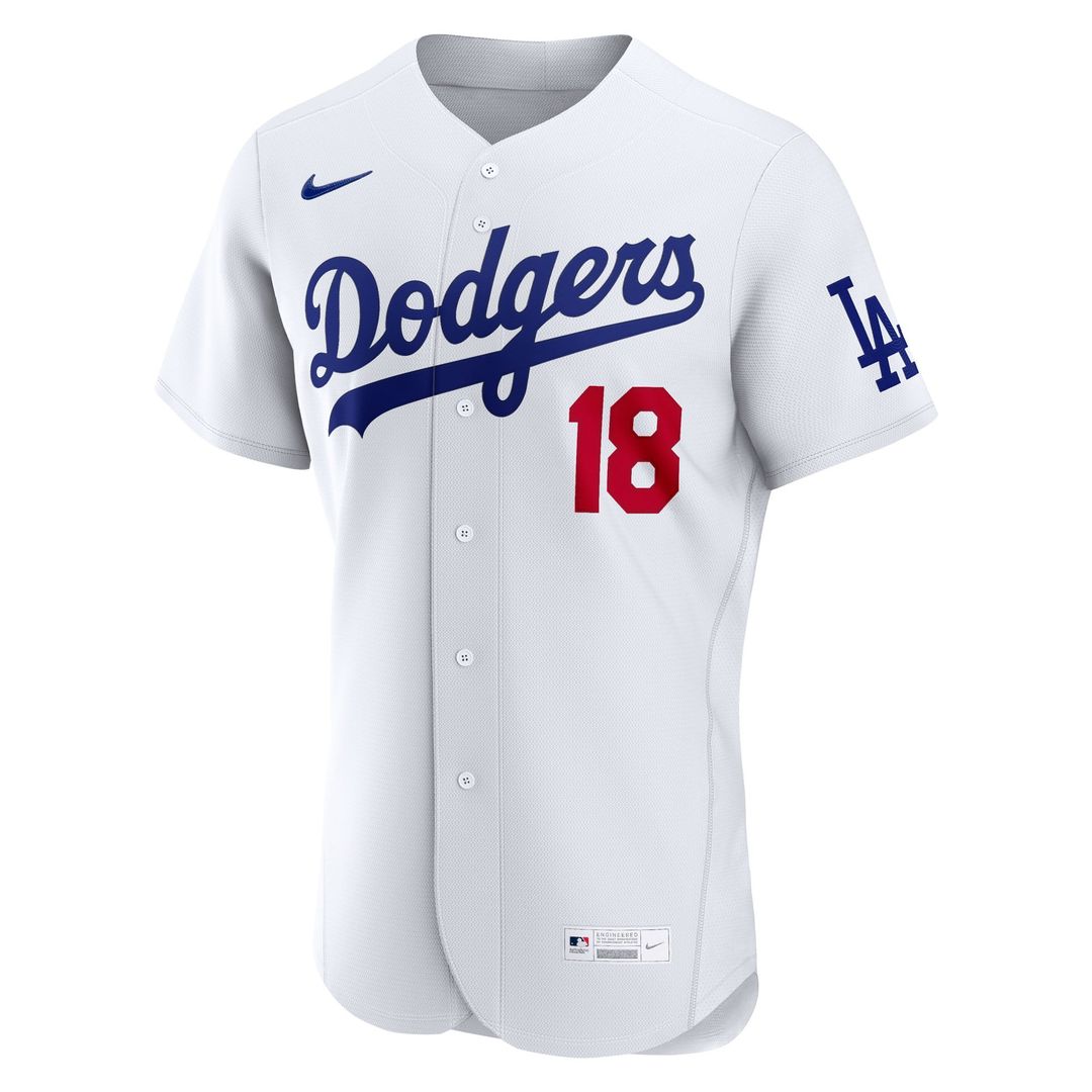 Men's Los Angeles Dodgers Yoshinobu Yamamoto White Home MLB Baseball Jersey - view 2