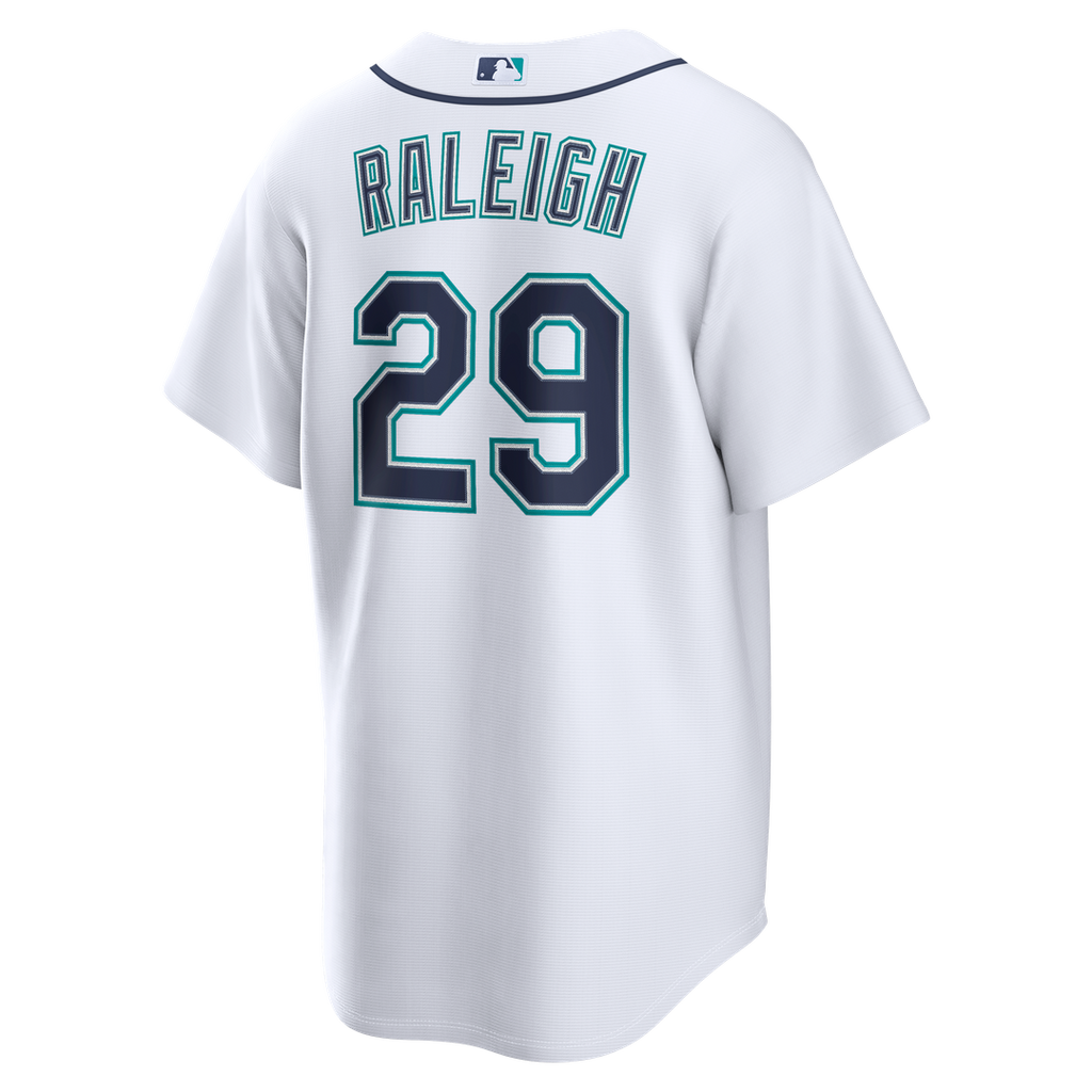 Men's Seattle Mariners Cal Raleigh White Home Replica MLB Baseball Jersey - view 3