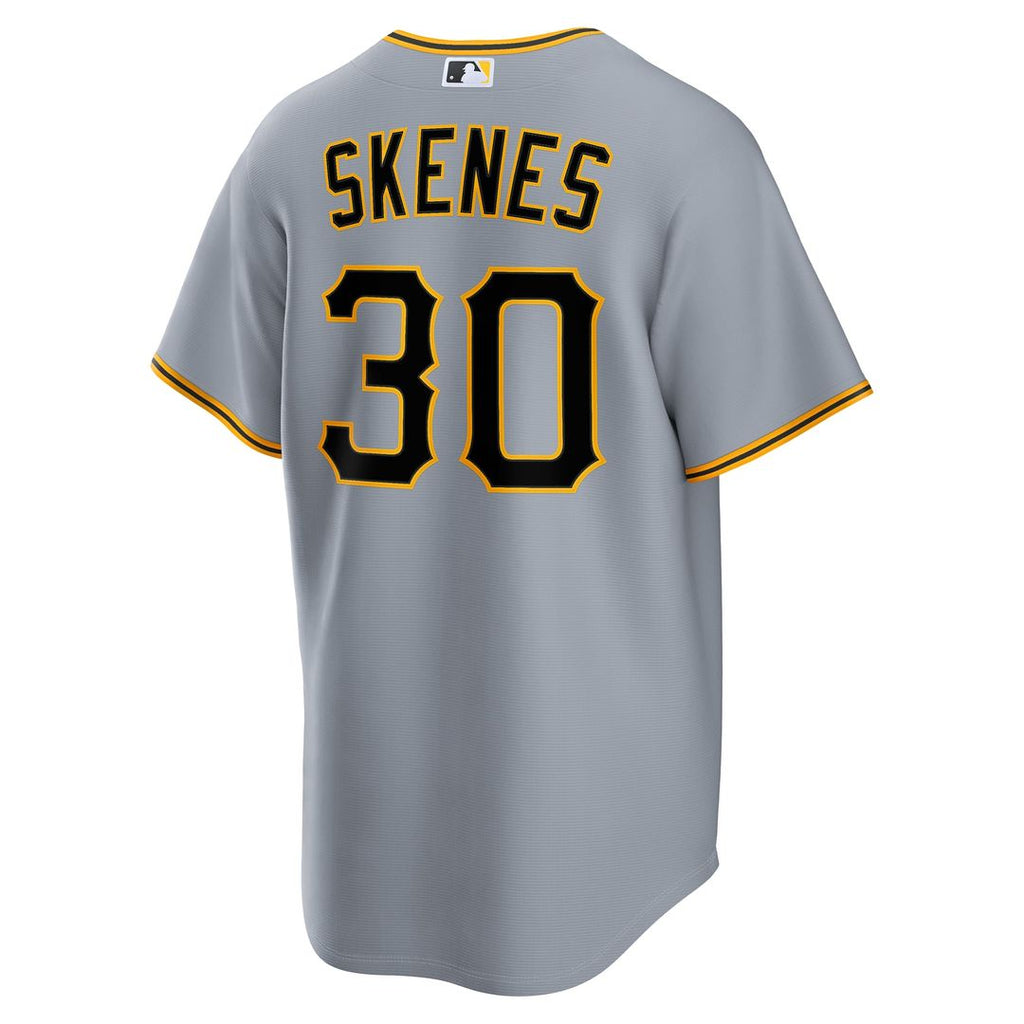 Men's Pittsburgh Pirates Paul Skenes Gray Road Replica MLB Baseball Jersey - view 3