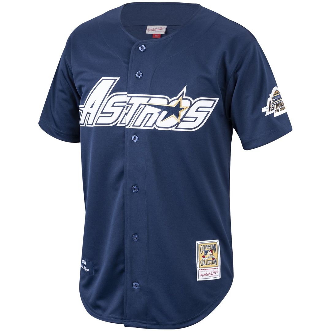 Men's Houston Astros Craig Biggio Navy Cooperstown Collection 1994 MLB Baseball Jersey - view 2