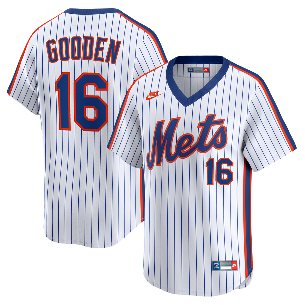 Men's New York Mets Dwight Gooden White Cooperstown Collection Limited MLB Baseball Jersey - view 1
