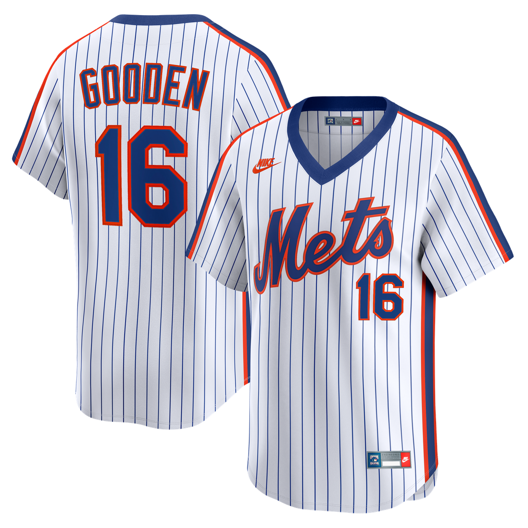 Men's New York Mets Dwight Gooden White Cooperstown Collection Limited MLB Baseball Jersey - view 1