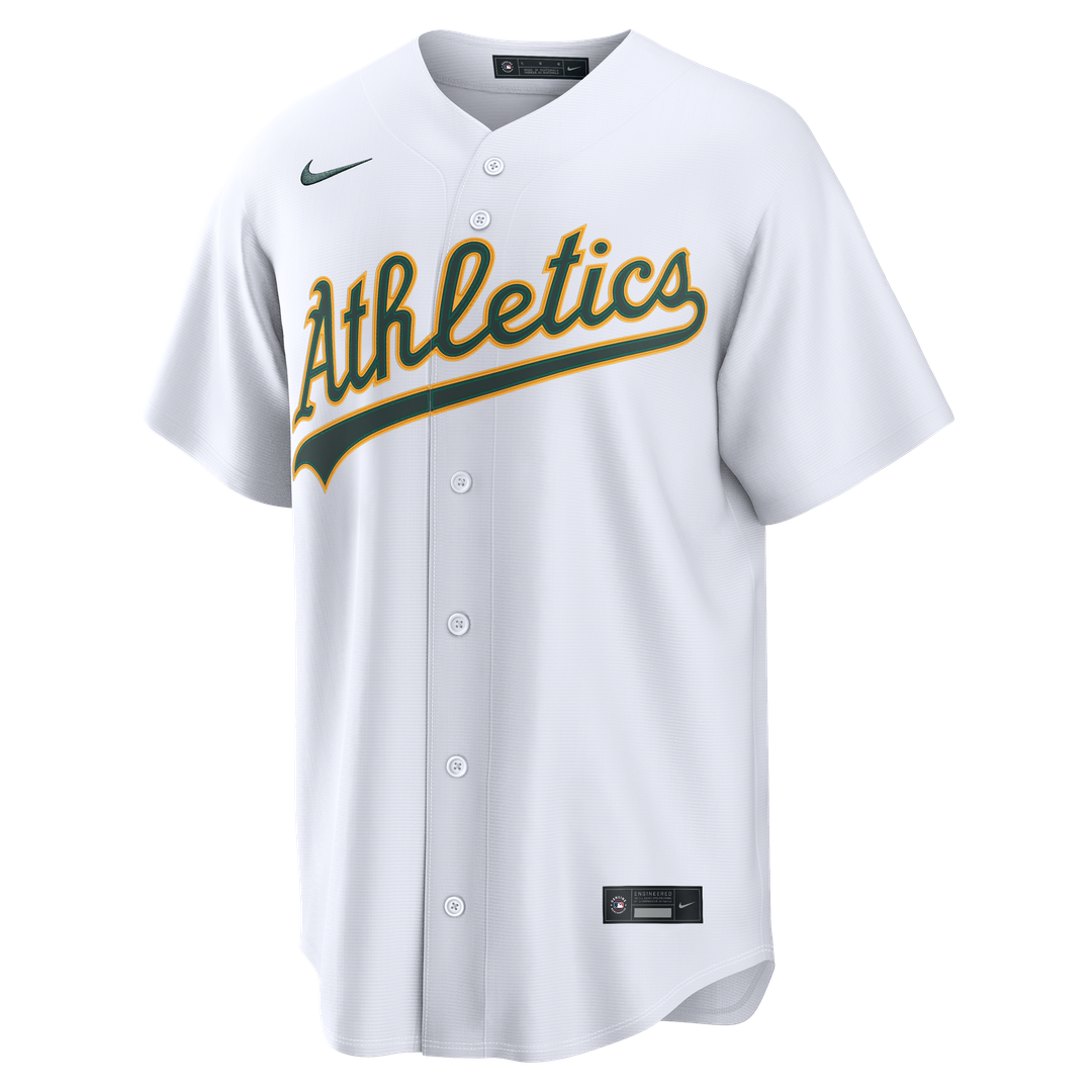 Men's Athletics Henry Bolte White Home Replica MLB Baseball Jersey - view 2